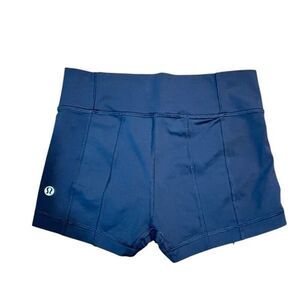 Lululemon Black Shorty Shorts Booty Shorts Drawstring Front Size 4